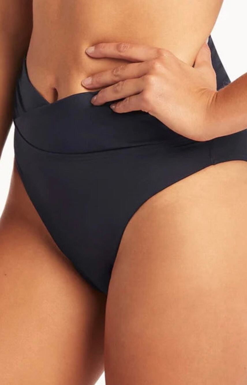 Sea Level Swim Night Sky Essentials Wrap High Waist Bottom 4 NWT